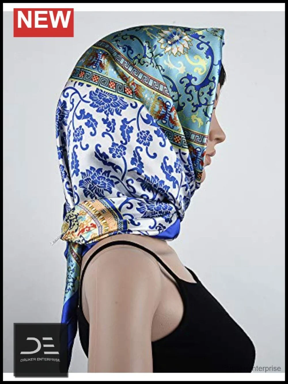 35x35 Satin Square Scarf, Silk-Feel Hair Wrap, Large Bandana, Neck Scarf &